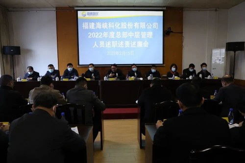 格式工廠(chǎng)海峽科化公司召開(kāi)2022年度總部中層管理人員述職述責述廉考核�?.jpg